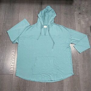 LOU & GREY Pullover Hoodie Blue Size XXL